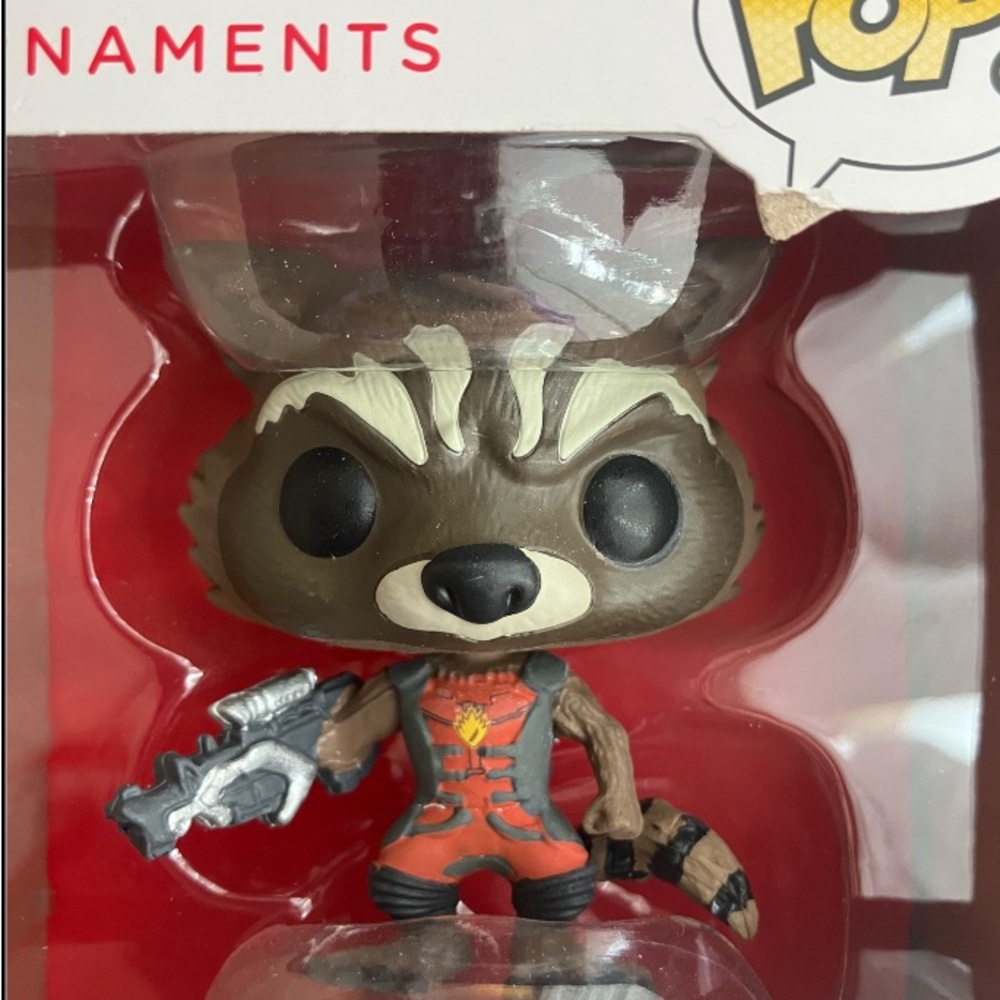 NEW Hallmark Funko Pop! Marvel Guardians Galaxy Rocket Christmas Tree Ornament - Picture 3 of 5